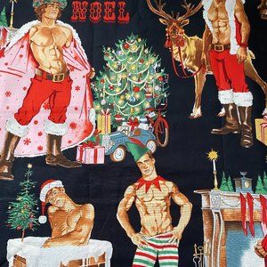 New Henry Alexander Cotton Fabric - Hurry Down the Chimney